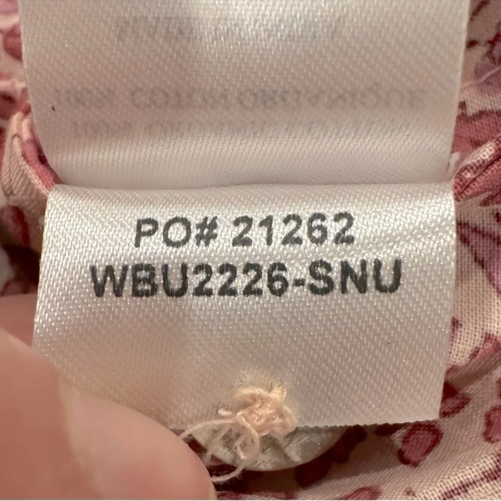 Faherty Adella Pink Floral Organic Cotton Jumpsuit Size Small NWT - Picture 9 of 11